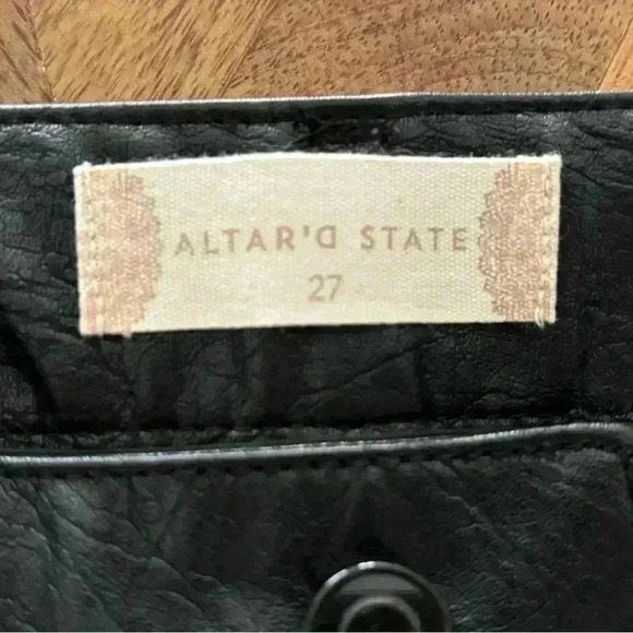 Altar’d State faux leather black pants size 27 - Picture 6 of 12